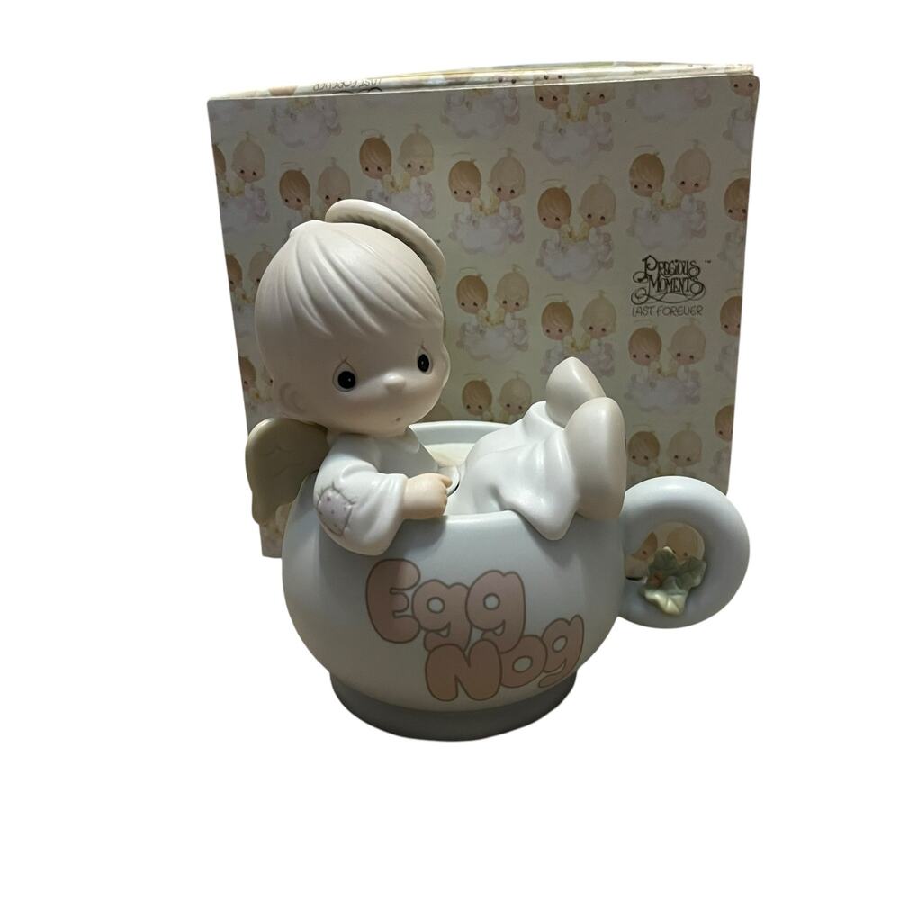 Precious Moments Dropping In For the Holidays Egg Nog Figurine
